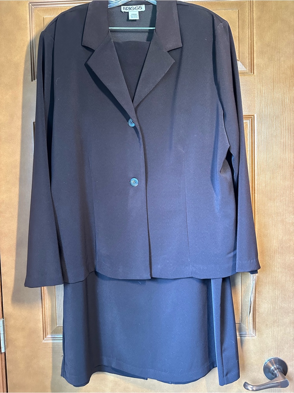 Briggs Brown Two-Piece Skirt Suit Set Size 20W NWT